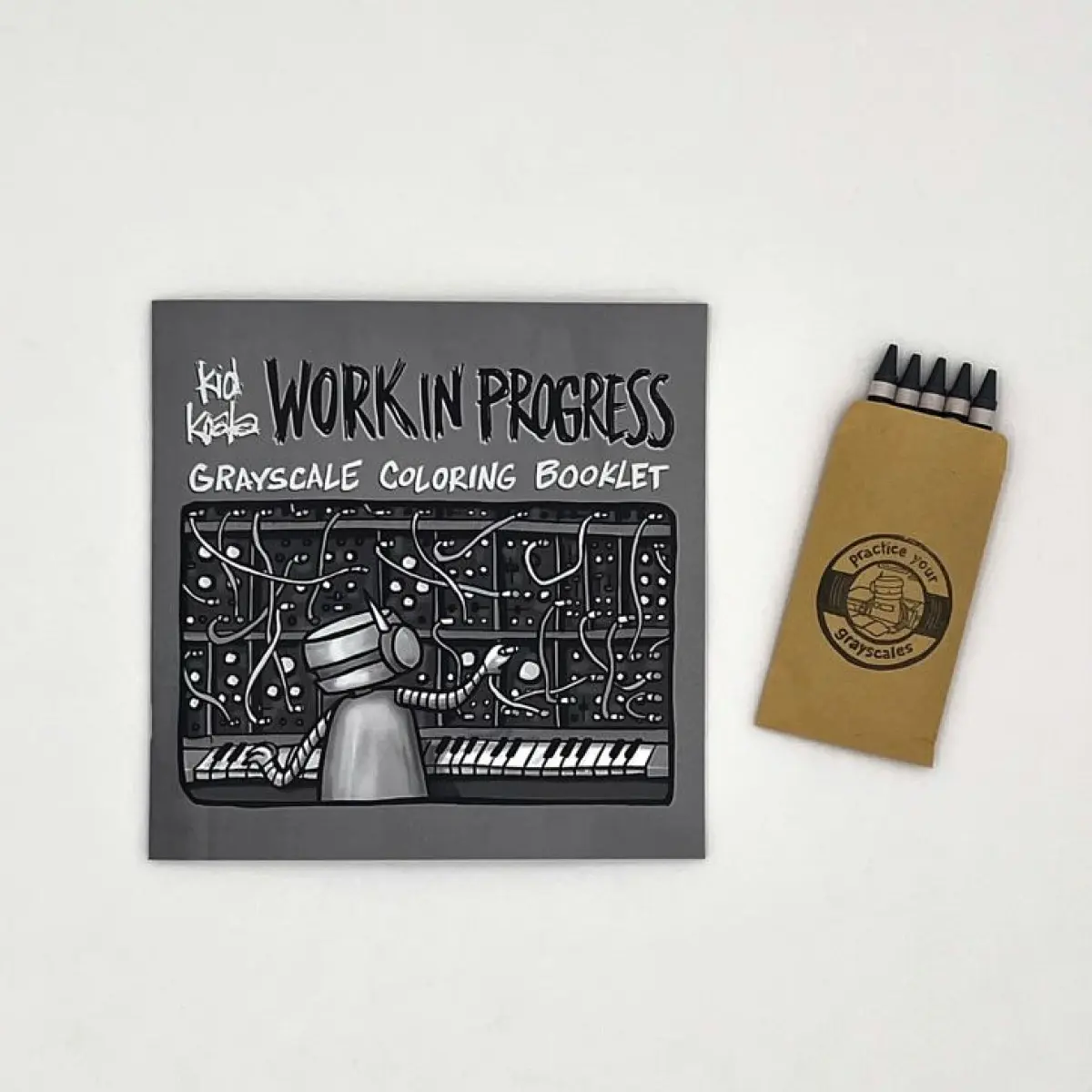 Kid Koala Debuts Grayscale Coloring Booklet & Crayon Kit Kid Koala’s 24-page kit offers a playful insight into turntable recording art adventures!!