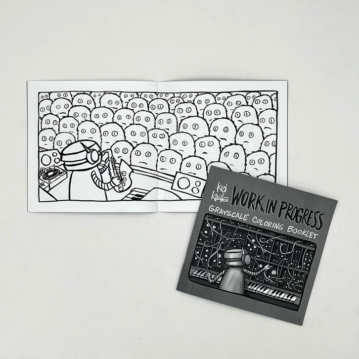 Kid Koala Debuts Grayscale Coloring Booklet & Crayon Kit
