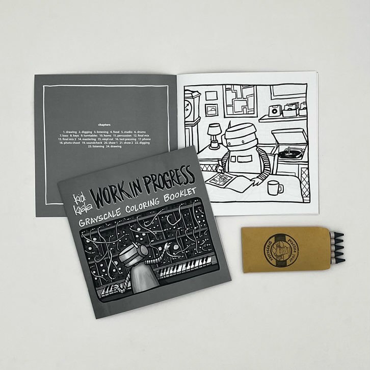 Kid Koala Debuts Grayscale Coloring Booklet & Crayon Kit