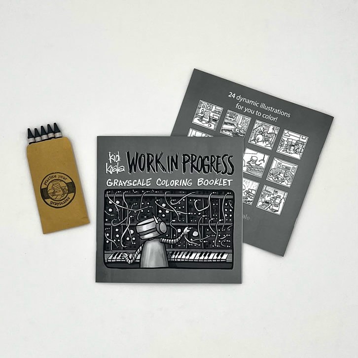 Kid Koala Debuts Grayscale Coloring Booklet & Crayon Kit