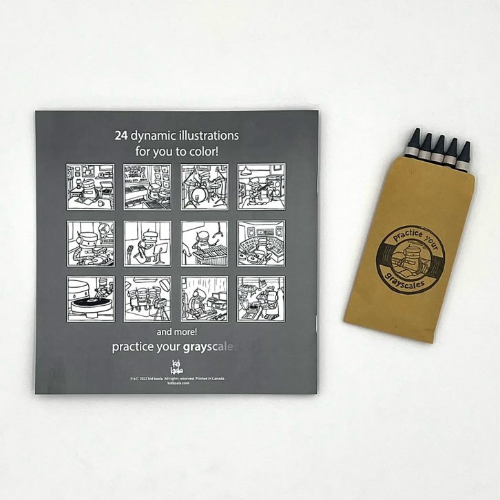 Kid Koala Debuts Grayscale Coloring Booklet & Crayon Kit