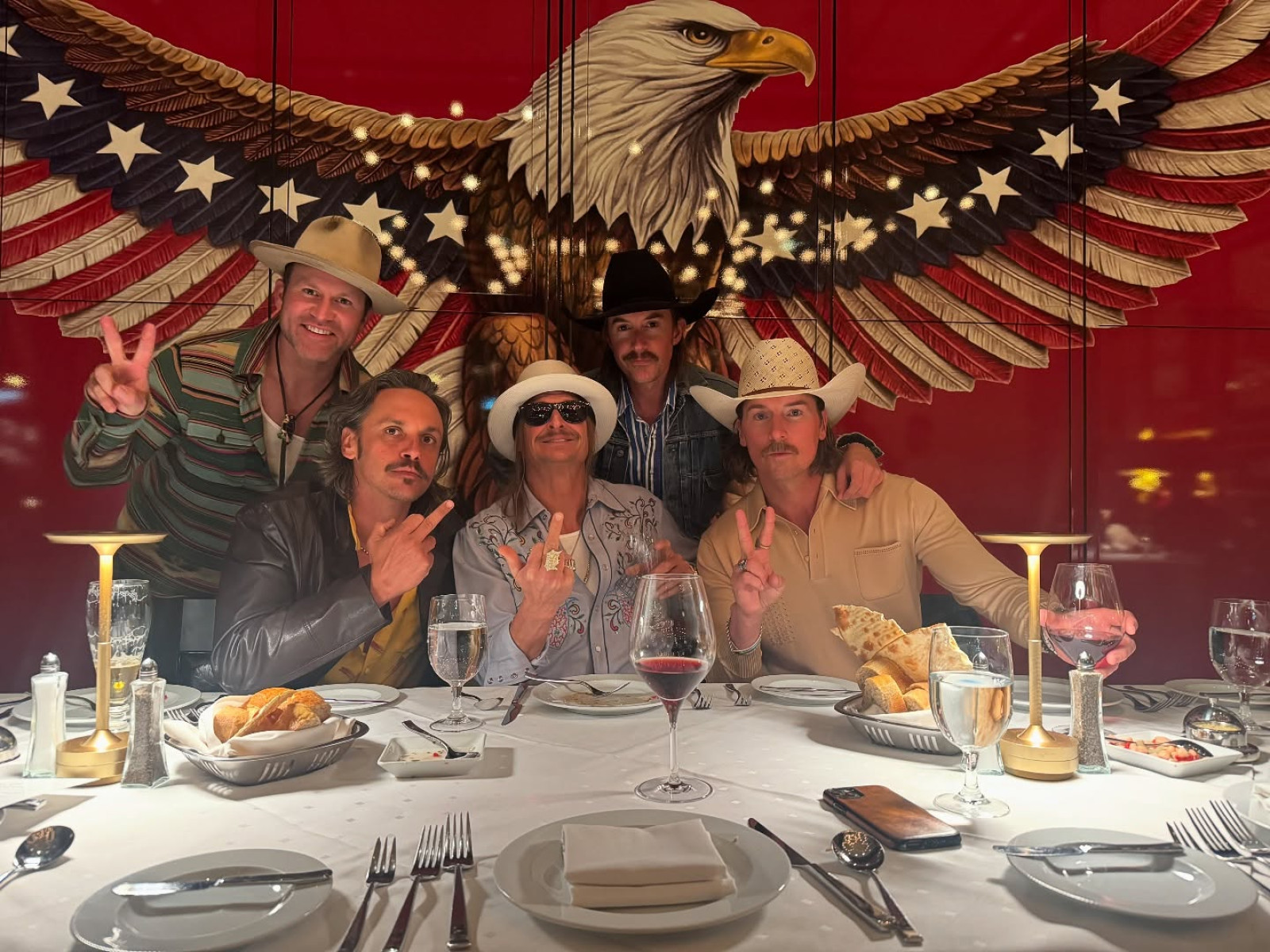 Kid Rock Breaks Bread With Friends At Detroit Cowboy Casual dinner with music legends at Detroit’s hotspot, captured in one unforgettable night