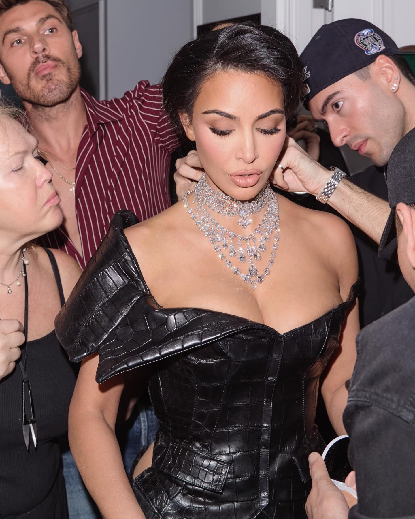 Kim Kardashian Dazzles At MET BTS Appearance
