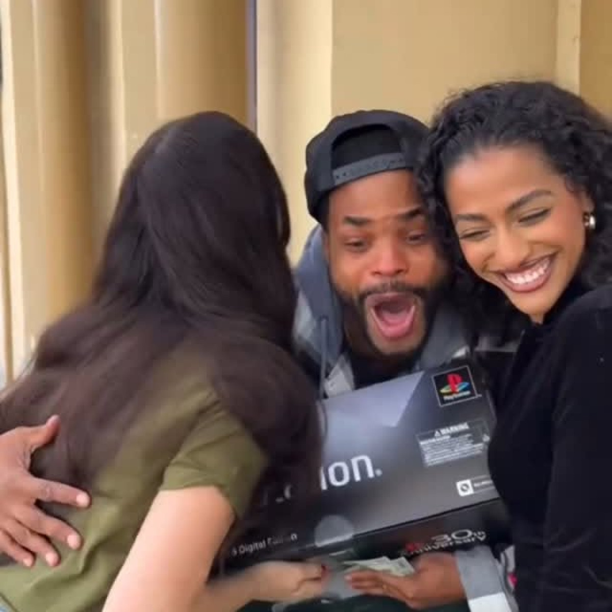 King Bach celebrates a dream moment with Janina and Patriscuit in a lively Instagram post!