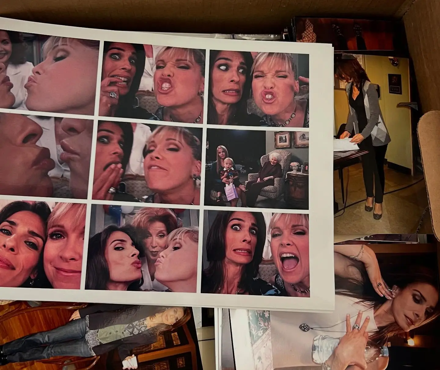 Kristian Alfonso Shares Retro Photo Memories Kristian Alfonso sorts cherished photos with friends in a heartfelt photo journey indeed.
