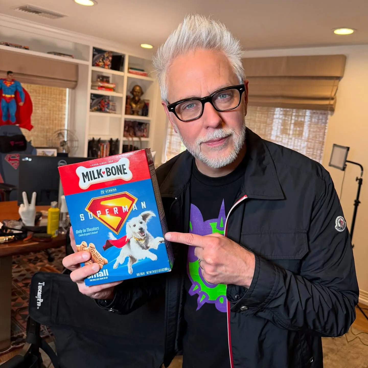 Krypto Shines on Milkbone Box In Superhero Showcase Quirky moment in James Gunn’s post spotlights Krypto on Milkbone box, teasing fans to all