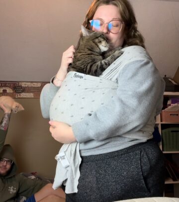 Influencer shares touching snapshots of her two rescue cats and happy household memories!