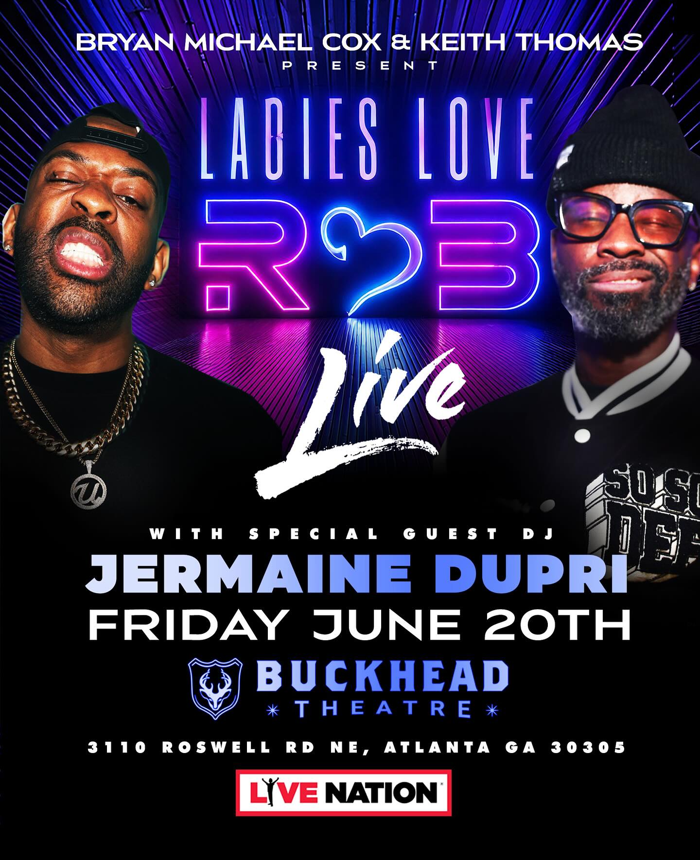 Ladies Lover N Batl Live Rocks Buckhead Theatre Vibrant live sets, elite DJs, and standout acts ignite Buckhead on June 20th tonight – now