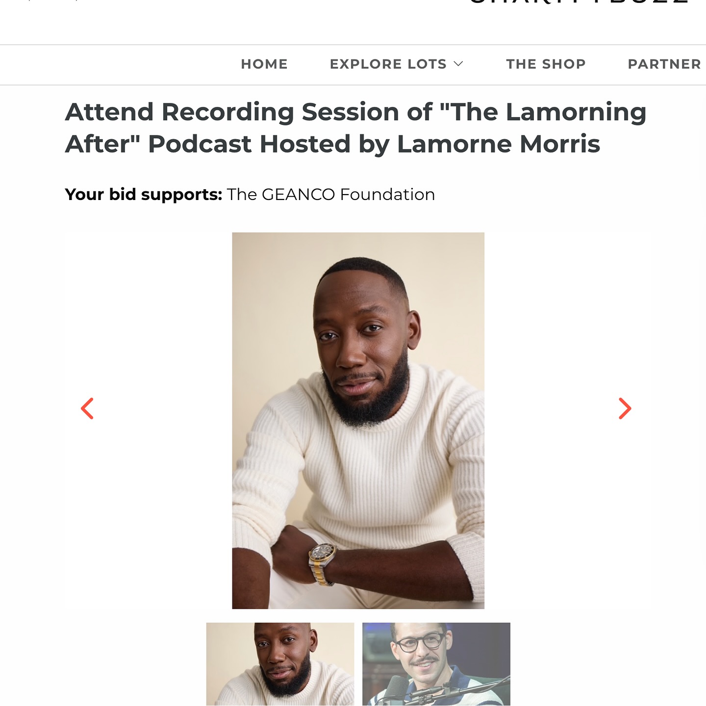 Lamorne Morris Hosts Charity Recording Session Join Lamorne Morris and Kyle Shevrin in a live podcast session benefiting life-saving work in Africa.