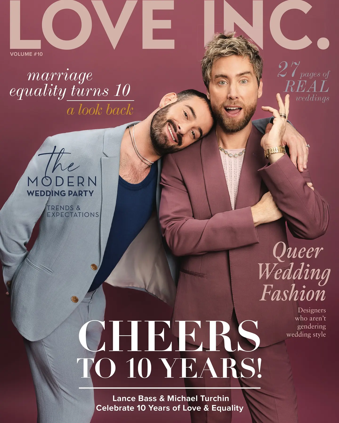 Lance Bass Celebrates 10 Years Of Marriage Equality Toasting a decade of equality, Lance Bass shines in matching suits with flawless lighting!