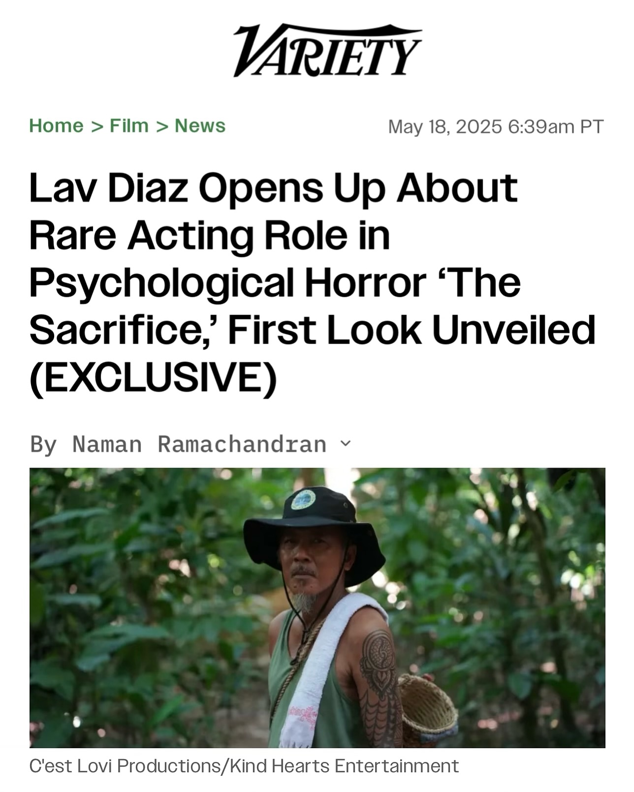 Lav Diaz Elevates The Sacrifice Film Lovi Poe lauds Lav Diaz’s quiet intensity and storytelling in the film project a must-see