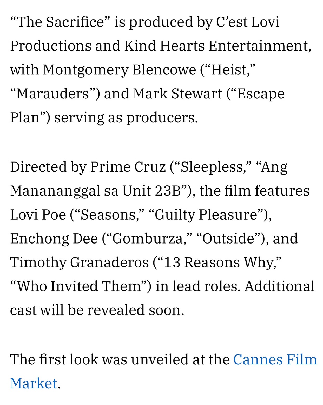 Lav Diaz Elevates The Sacrifice Film