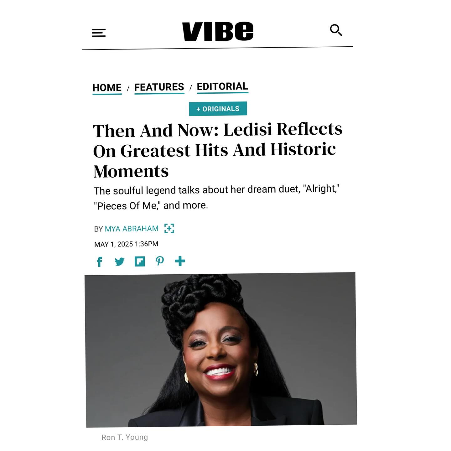 Ledisi Reflects On Then And Now In Vibe Interview