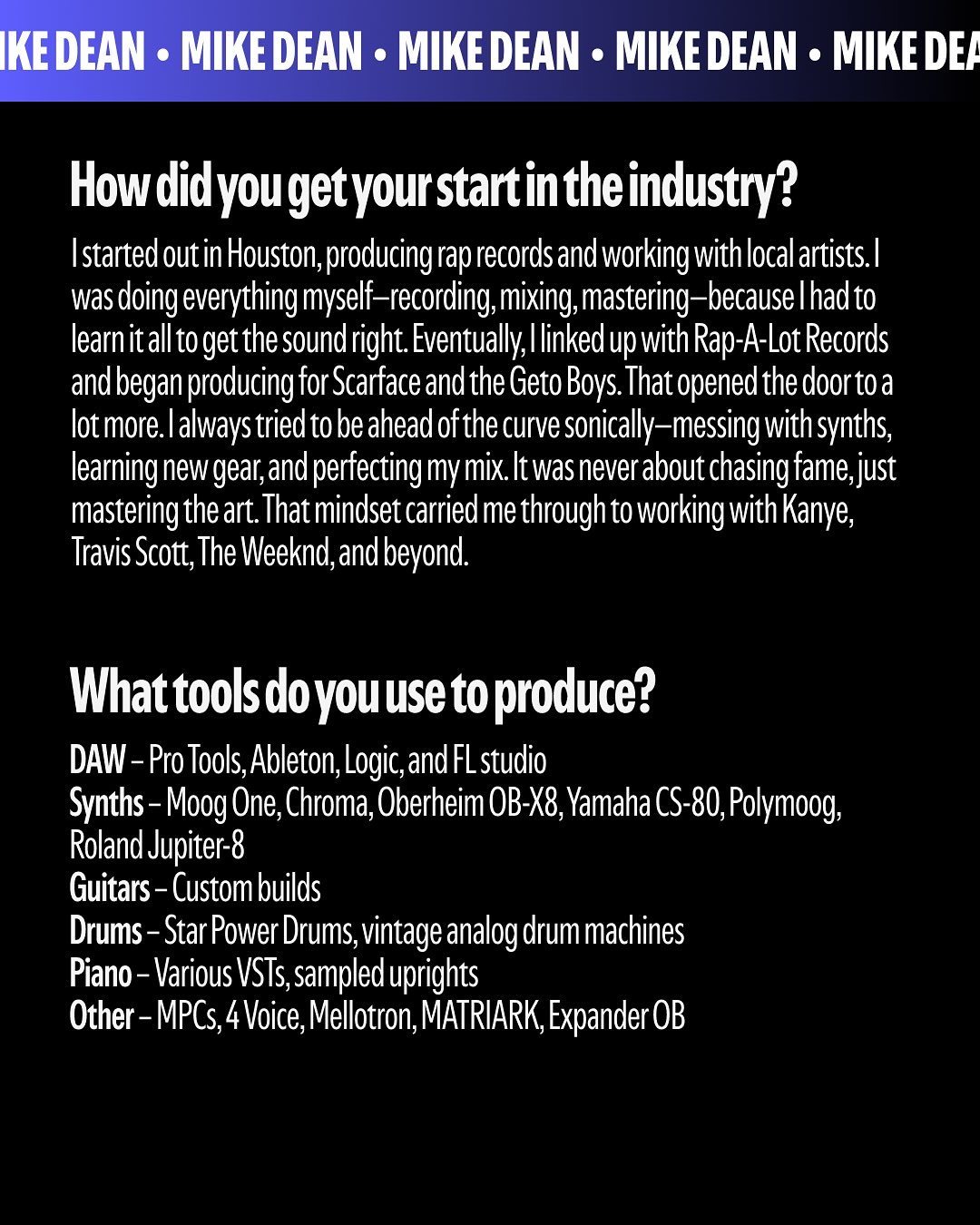 Legendary Producer Mike Dean's Influential Journey