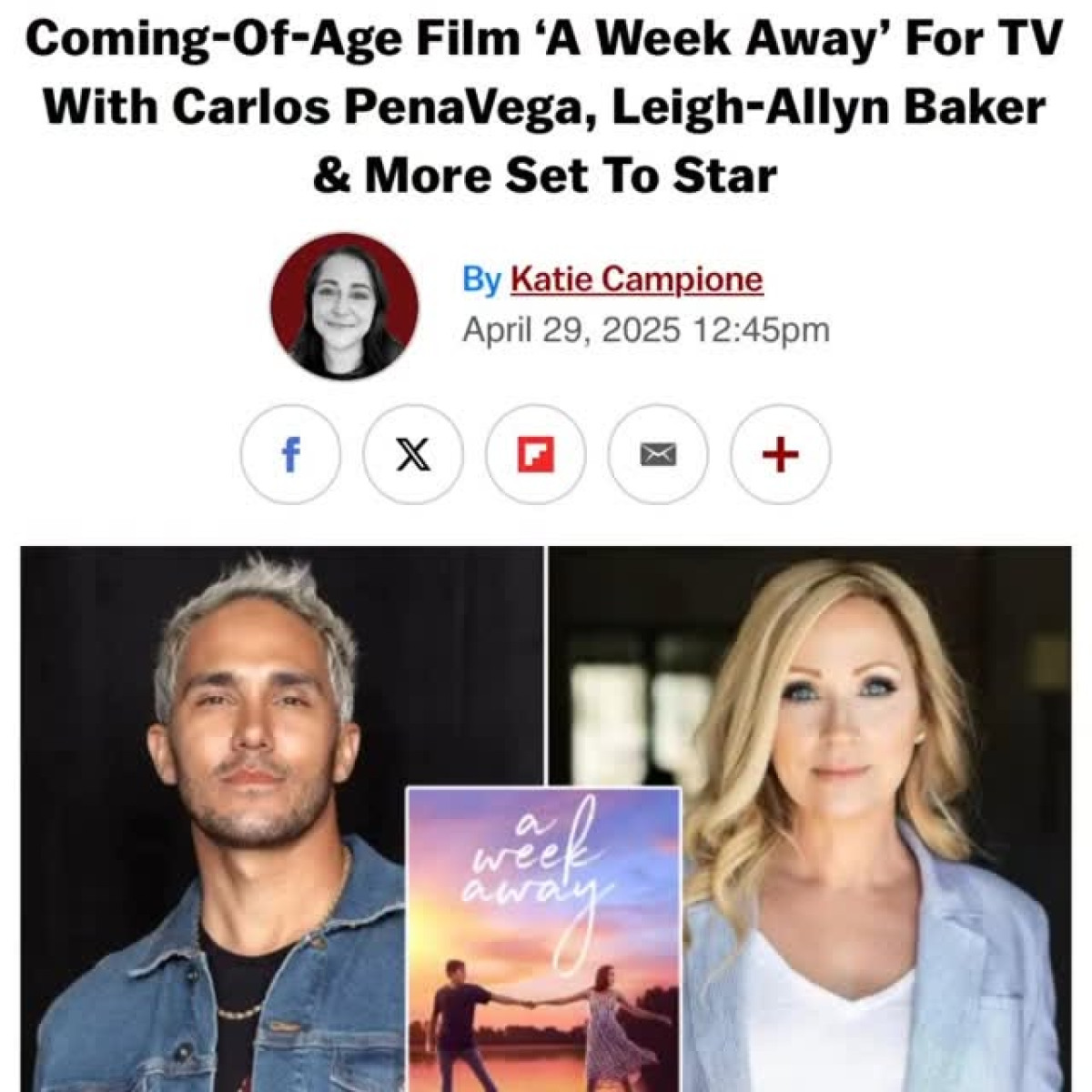 Leigh-Allyn Baker Joins A Week Away Series Excited announce casting in an innovative musical series with top-tier talent on board!!!