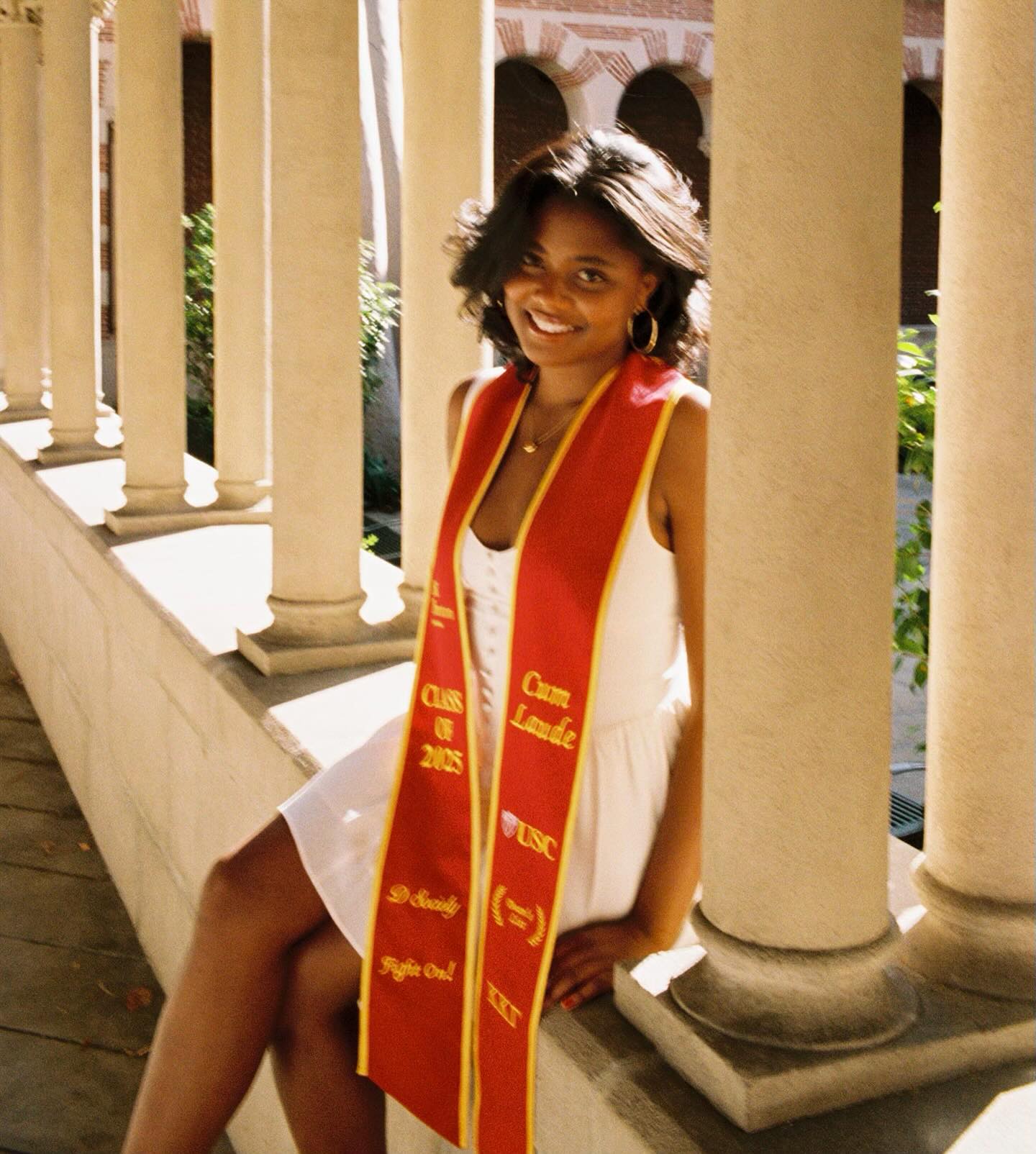 Lela Rochon Fuqua Cheers on Asia Fuqua at USC Graduation