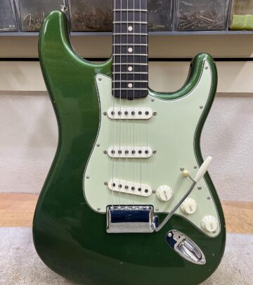 Custom builder freshens Fender Stratocaster with lustrous green finish ready for musicians