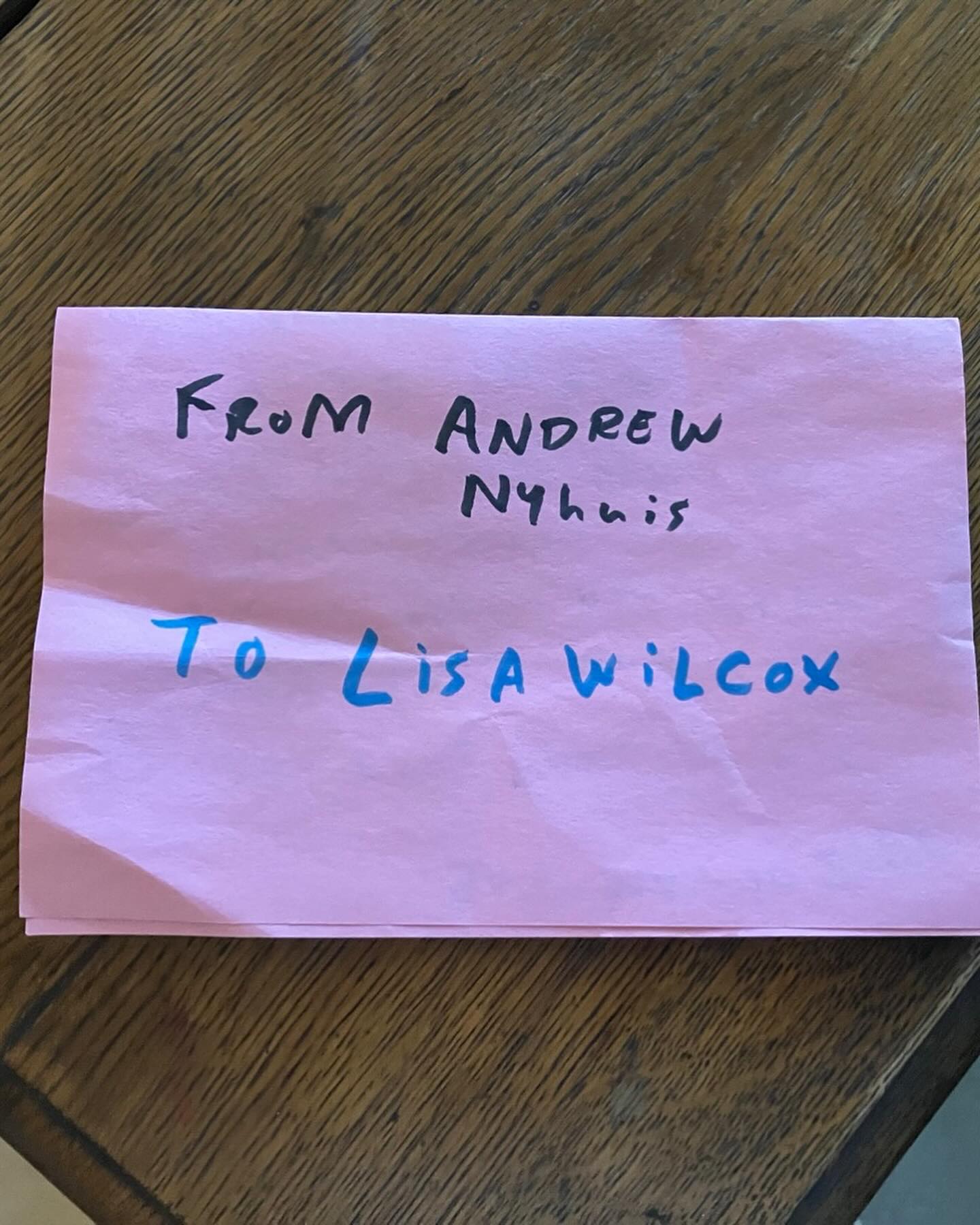Lisa Wilcox Thanks Andrew In London Visit