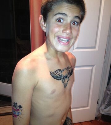 Social media buzzes as Lucas Stadvec posts a playful reaction to tattoos and charm. - Hot!