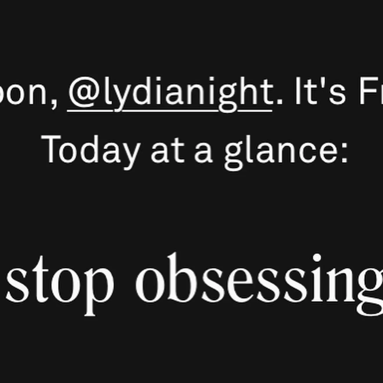 Lyd Urges Fans To Stop Obsessing