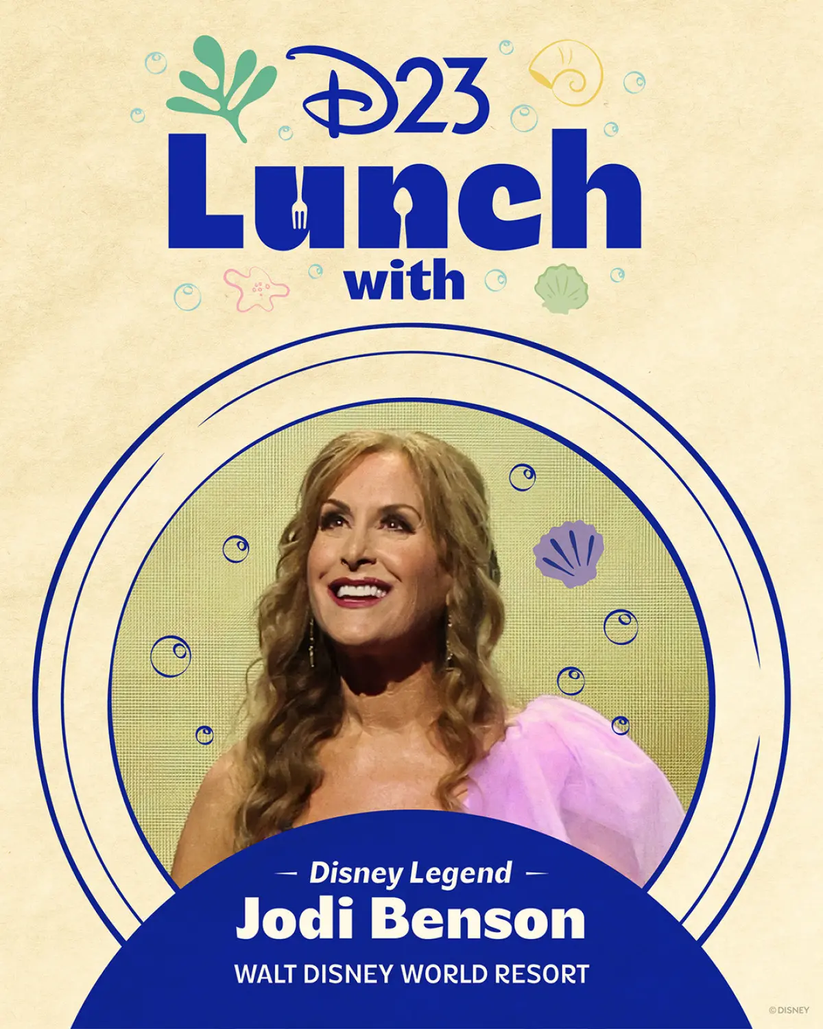 Walt Disney World events with Jodi Benson for themed lunch and screening delights with fun