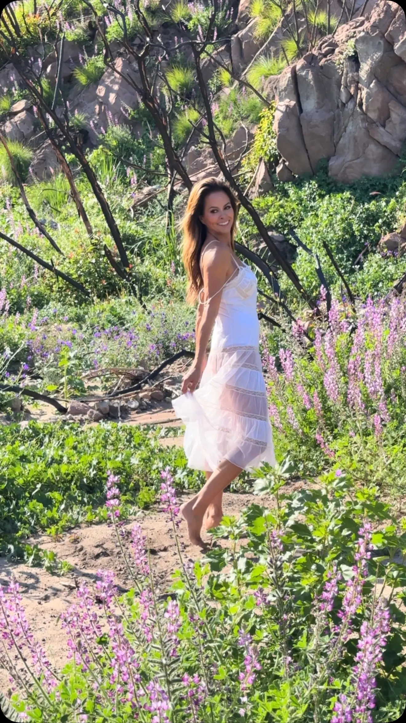 Malibu Rising Vibes Captured In Spring Blooms Brooke Burke shines in a Malibu setting celebrating spring, superbloom and seasonal style!