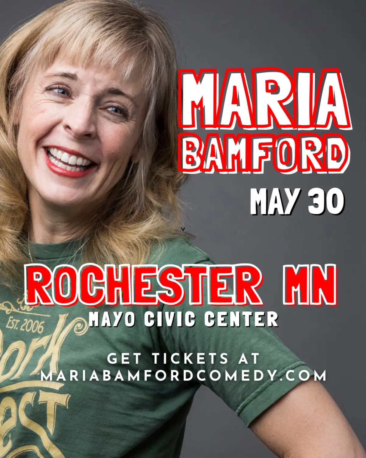 Maria Bamford Brings Stand-Up Tour to Rochester on May 30 Midwest comedy fans, catch the award-winning comic at Mayo Civic Center this Friday night!