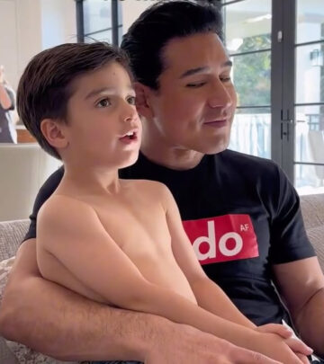 Celebrity dad charms fans with heartwarming shower of kisses for his children!