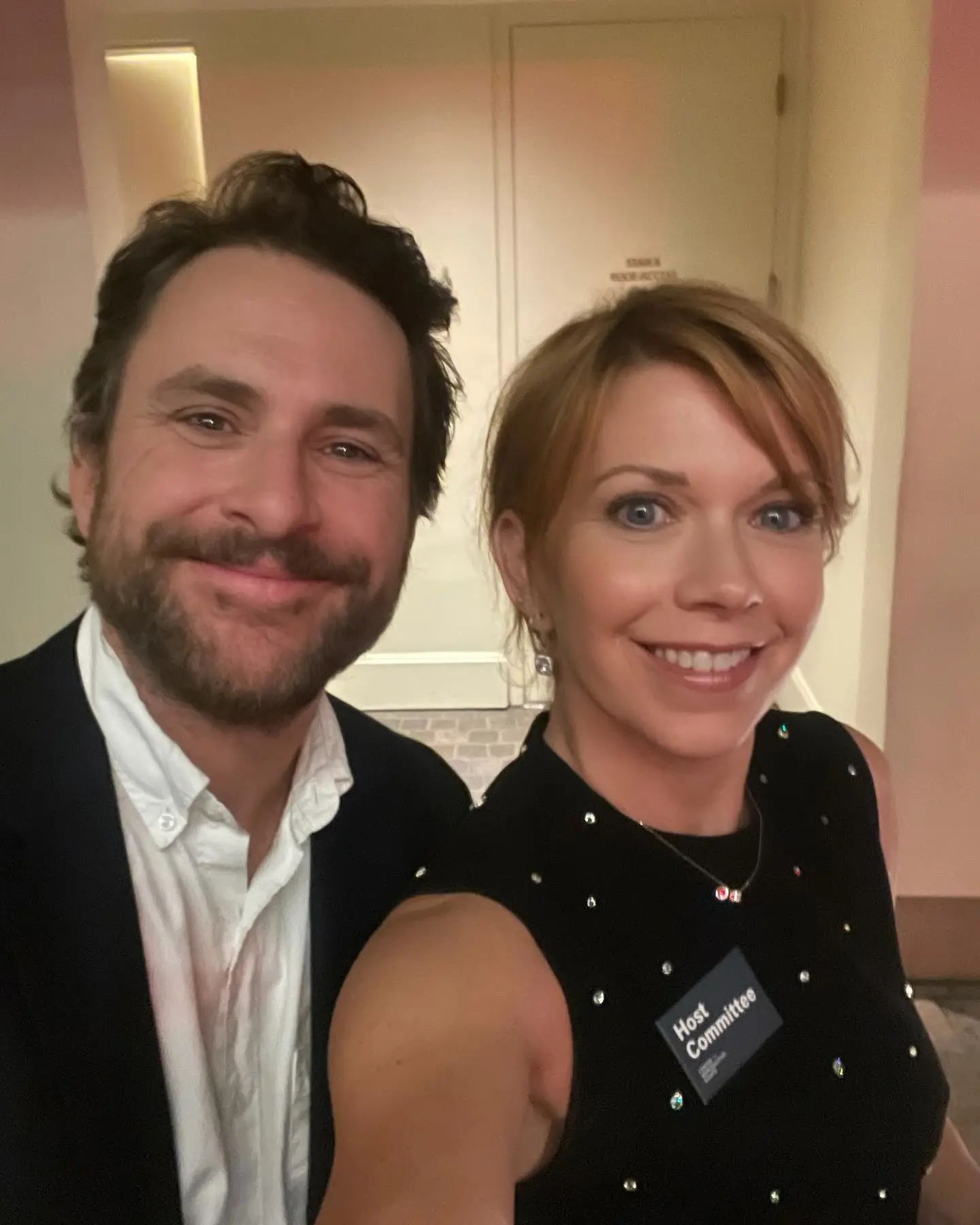 Mary Elizabeth Ellis, with Charlie Day, turns a valet snap into a stylish event moment now.