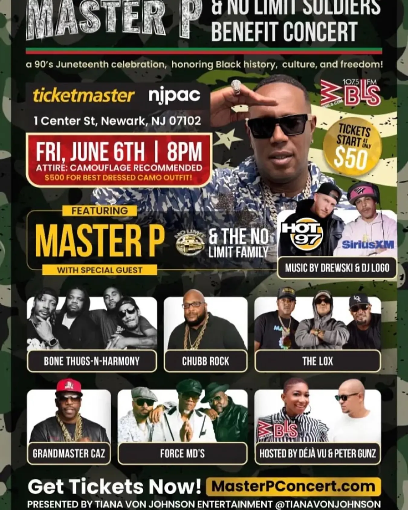 Master P Concert Tickets Now On Sale Hurry to grab your pass for Master P’s live performance as tickets fly for an epic night!!