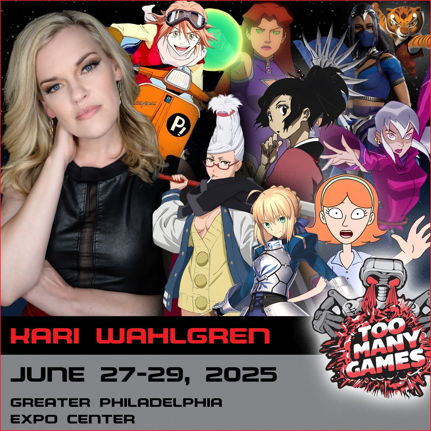 Meet Kari Wahlgren at TooManyGames Event Experience a top voice talent as she enliven beloved franchises live for fans today right