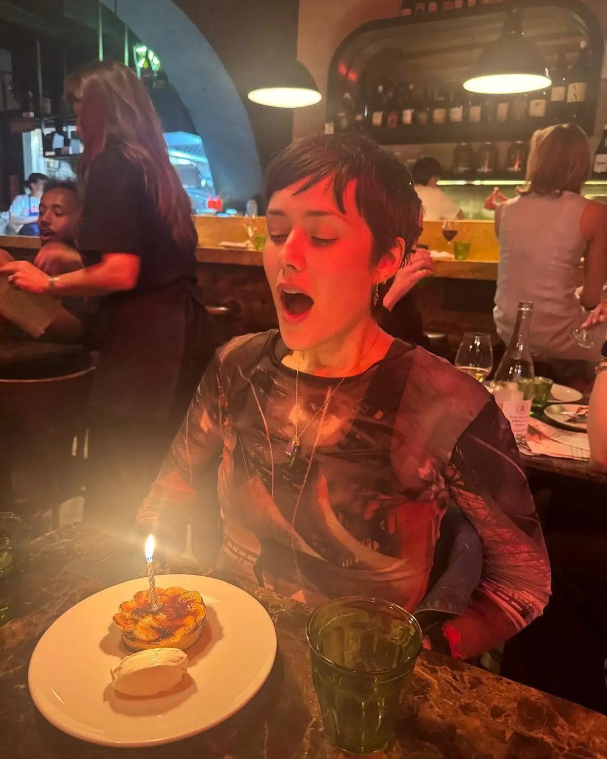 Megan Boone Celebrates Birthday in Barcelona