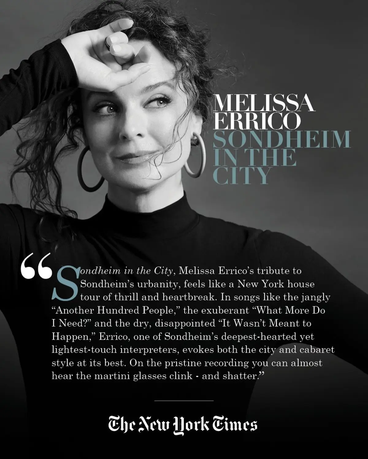 Melissa Errico Announces New Sondheim Album Journey Broadway star Melissa Errico embarks on a musical journey through iconic venues in London.