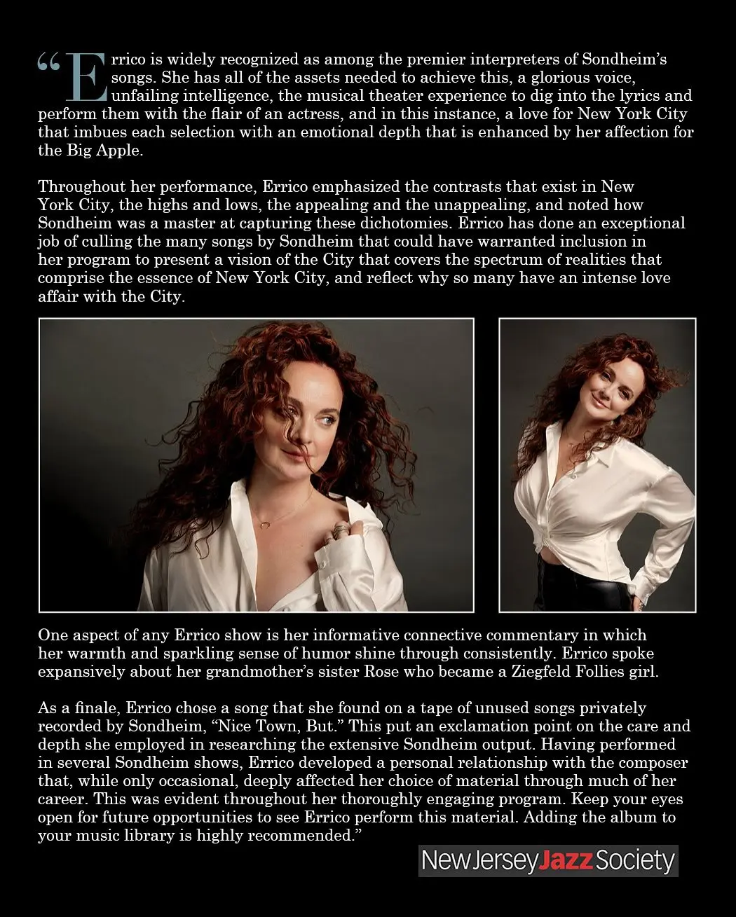 Melissa Errico Announces New Sondheim Album Journey