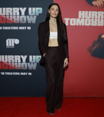 Meredith Garretson Dazzles At Hurry Up Tomorrow Premiere
