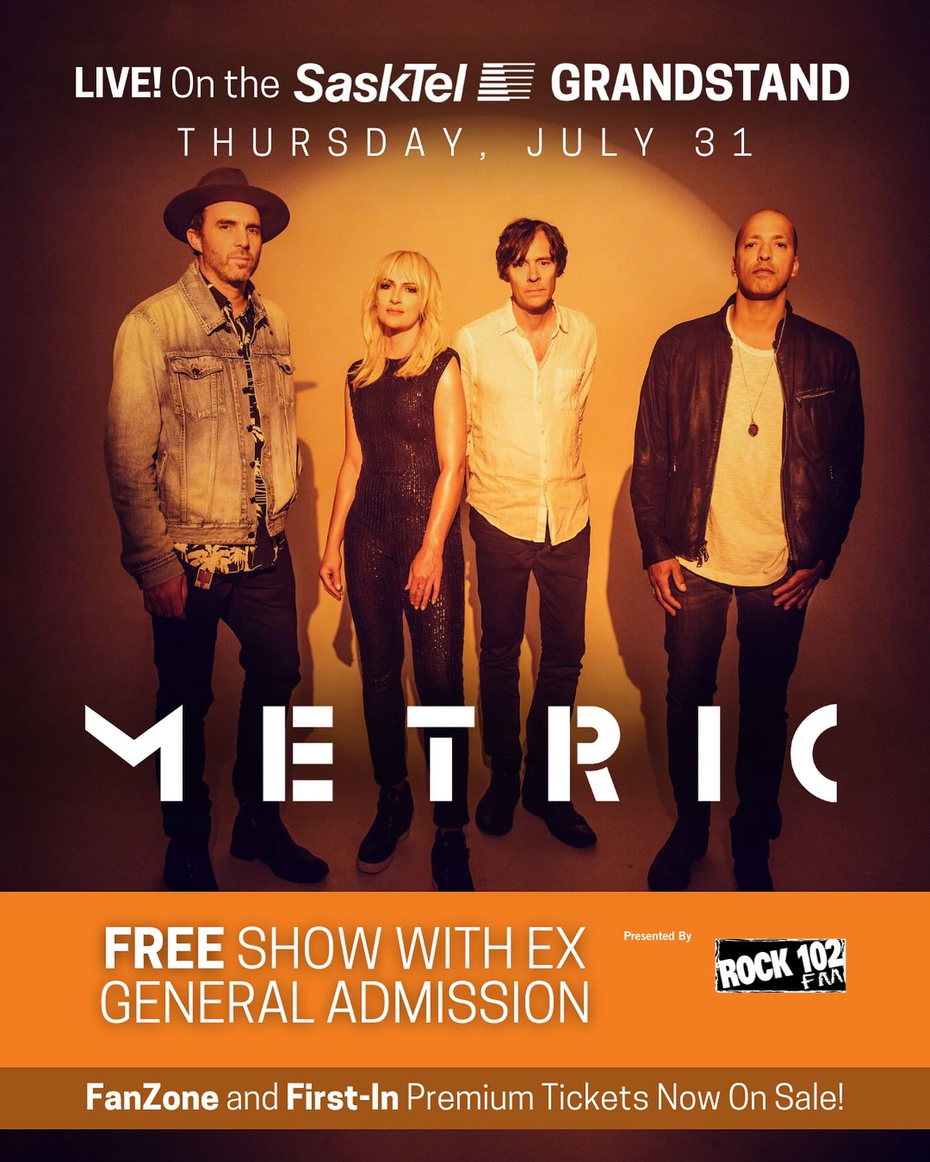 Metric set for Saskatoon performance, sharing heartfelt vibes as tour builds unique energy.