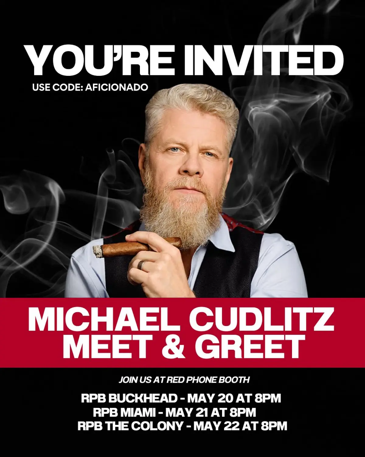 Michael Cudlitz Celebrates Cigar Aficionado Launch Michael Cudlitz launches a new premier magazine edition release event today Now!! For fans