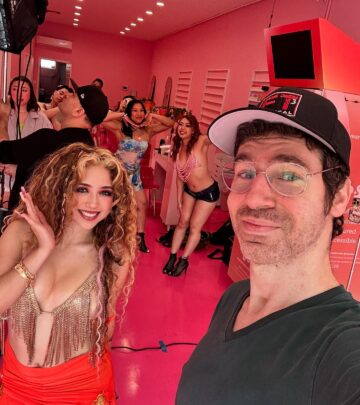 Noted producer Michael Matteo Rossi previews friend Angel’s fresh new track on set today!