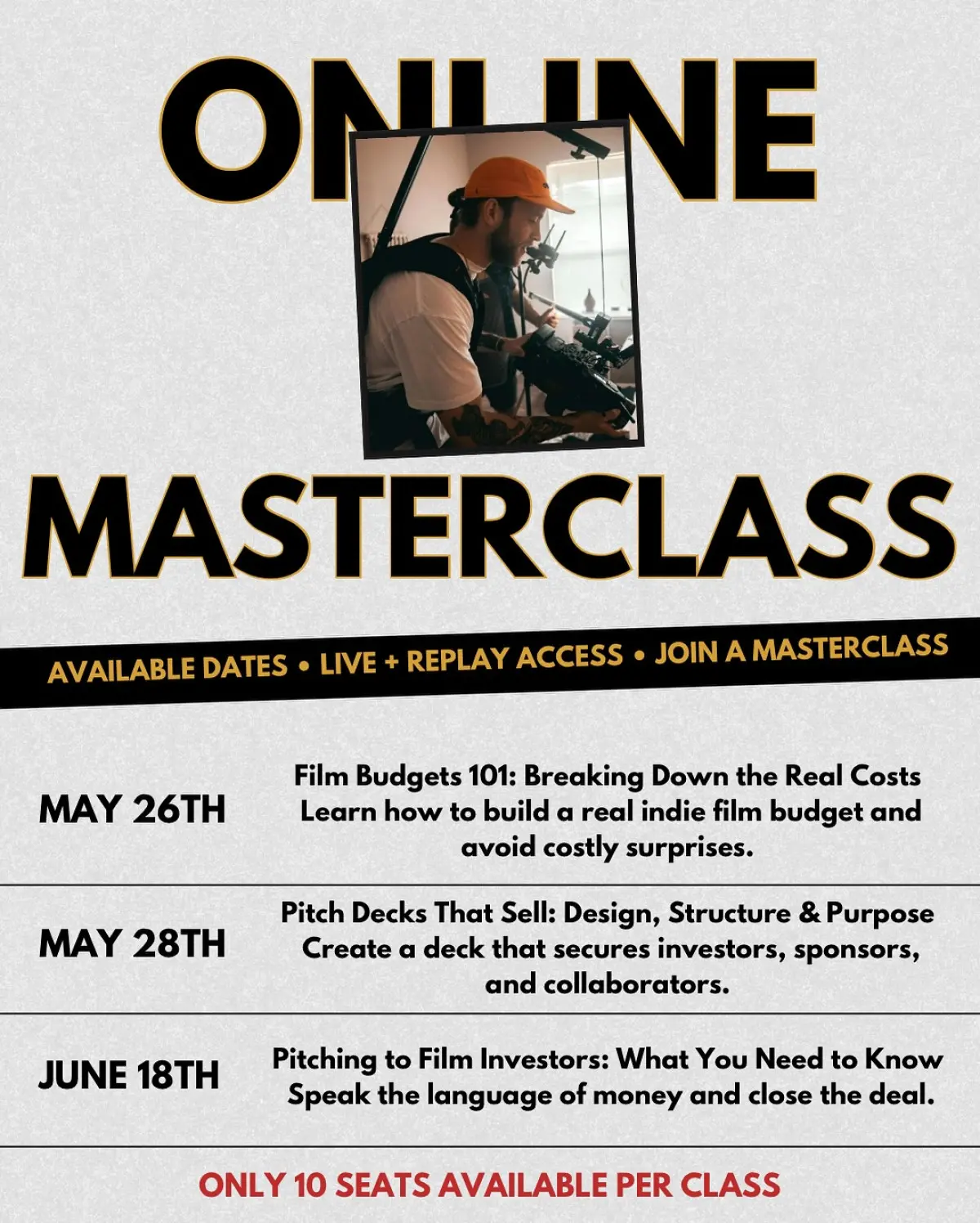 Michelle Daniel Launches $47 Live Film-Making Masterclasses Michelle Daniel’s $47 workshops on budgets pitch decks and funding kick off—only 10 seats.