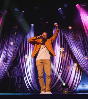A rare glimpse into dynamic stage energy, showcasing raw talent in every frame this night.