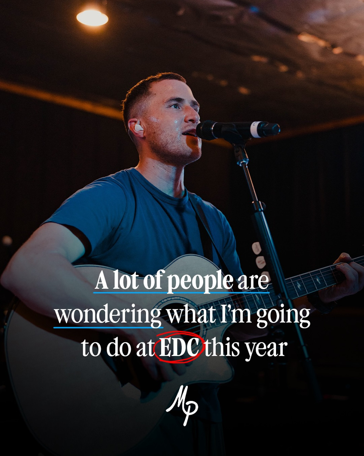 Pop star Mike Posner teases an upcoming event with a countdown and invites his fans warmly.