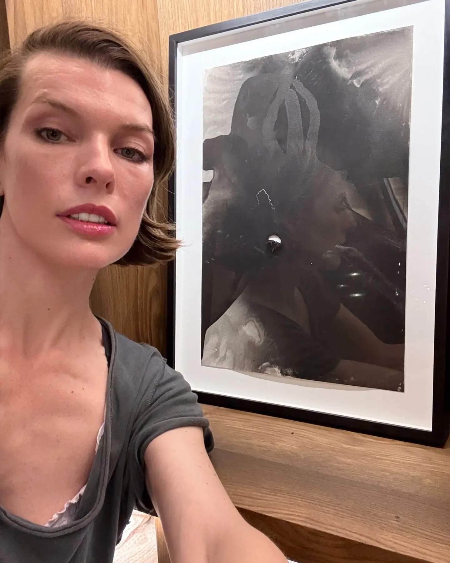 Milla Jovovich Embraces Dark Art Self-Expression Milla Jovovich embraces her dark side with a mysterious piece of art that captivates for u