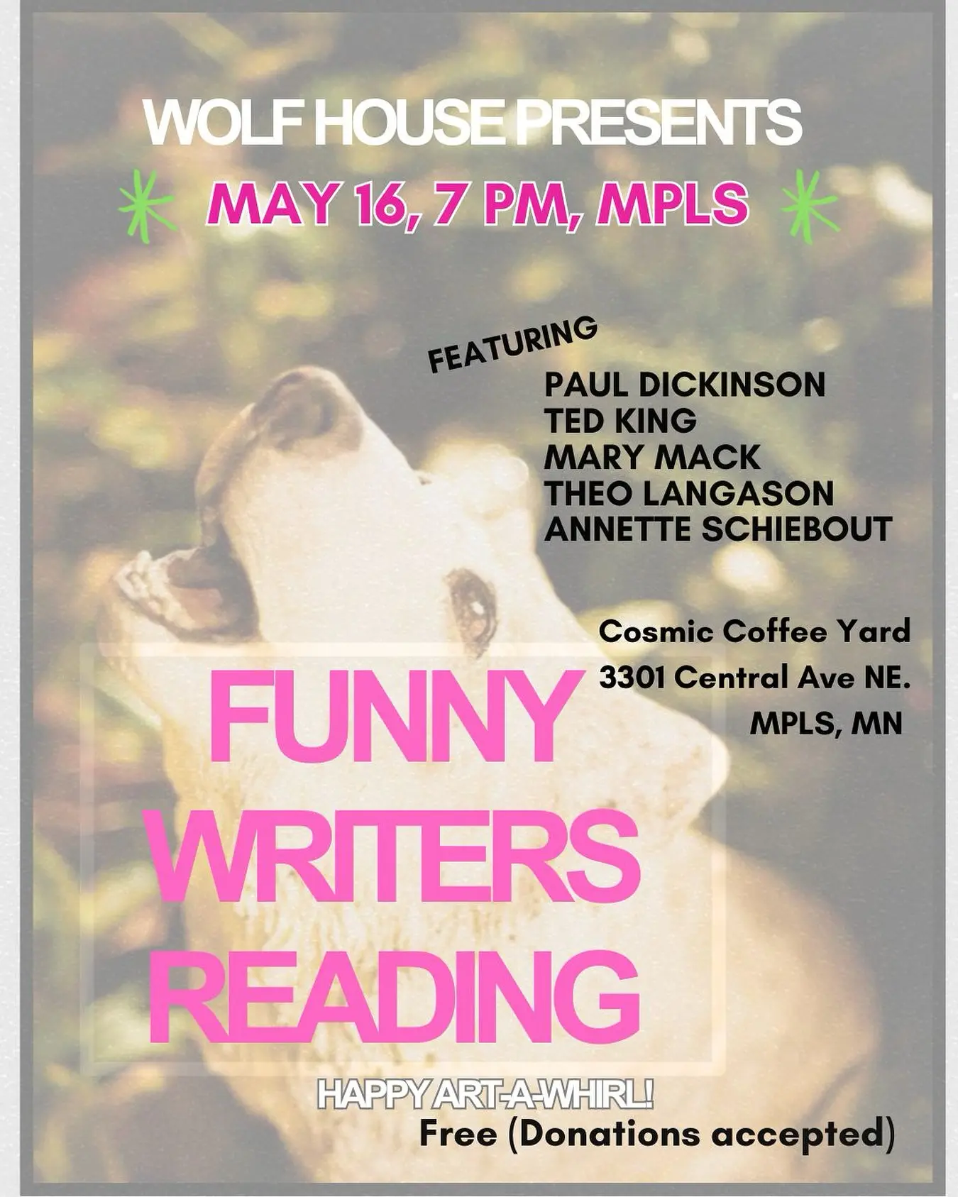 Minneapolis Comedy Event Moves Indoors Community Gathers for Indoor Laughter and Art at MPLS, Featuring Cosmic Coffee's Support for lols!!
