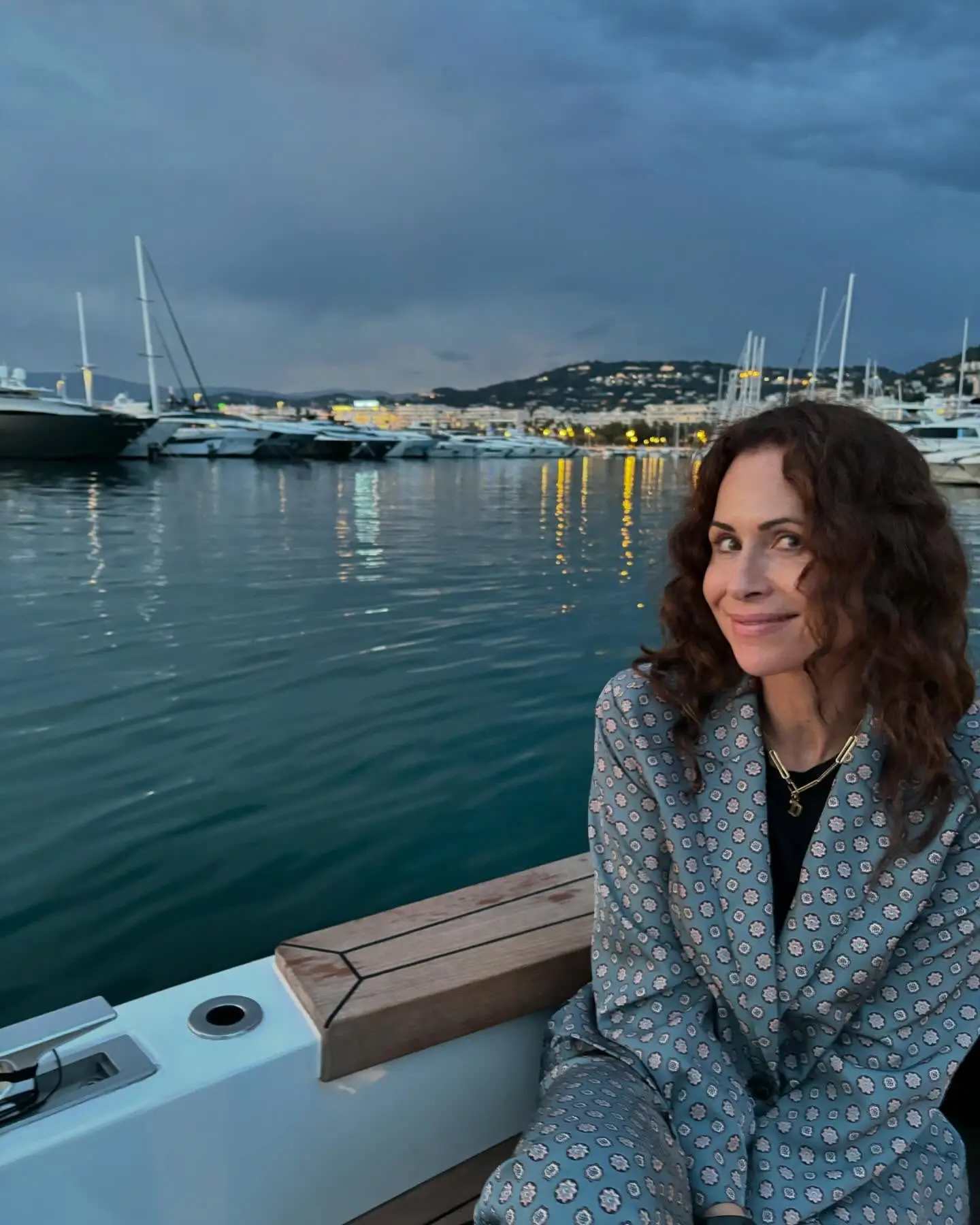 Minnie Driver Shines At Cannes Minnie Driver dazzles at Cannes, in true form, with dear friend Candice Mikati tonight!!!!
