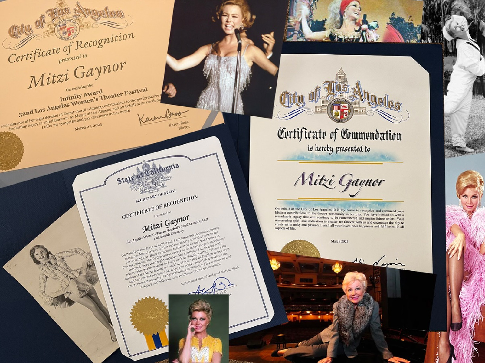 Mitzi Gaynor Honored With Infinity Award Posthumous accolade honors Mitzi Gaynor’s lasting legacy and passion for live theater art.