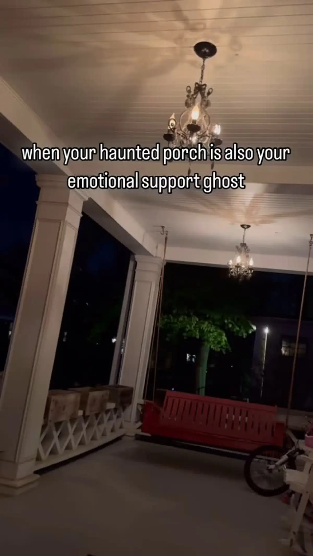 Monica Potter’s porch lights dim and glow, sparking paranormal mystery at her quaint, cozy