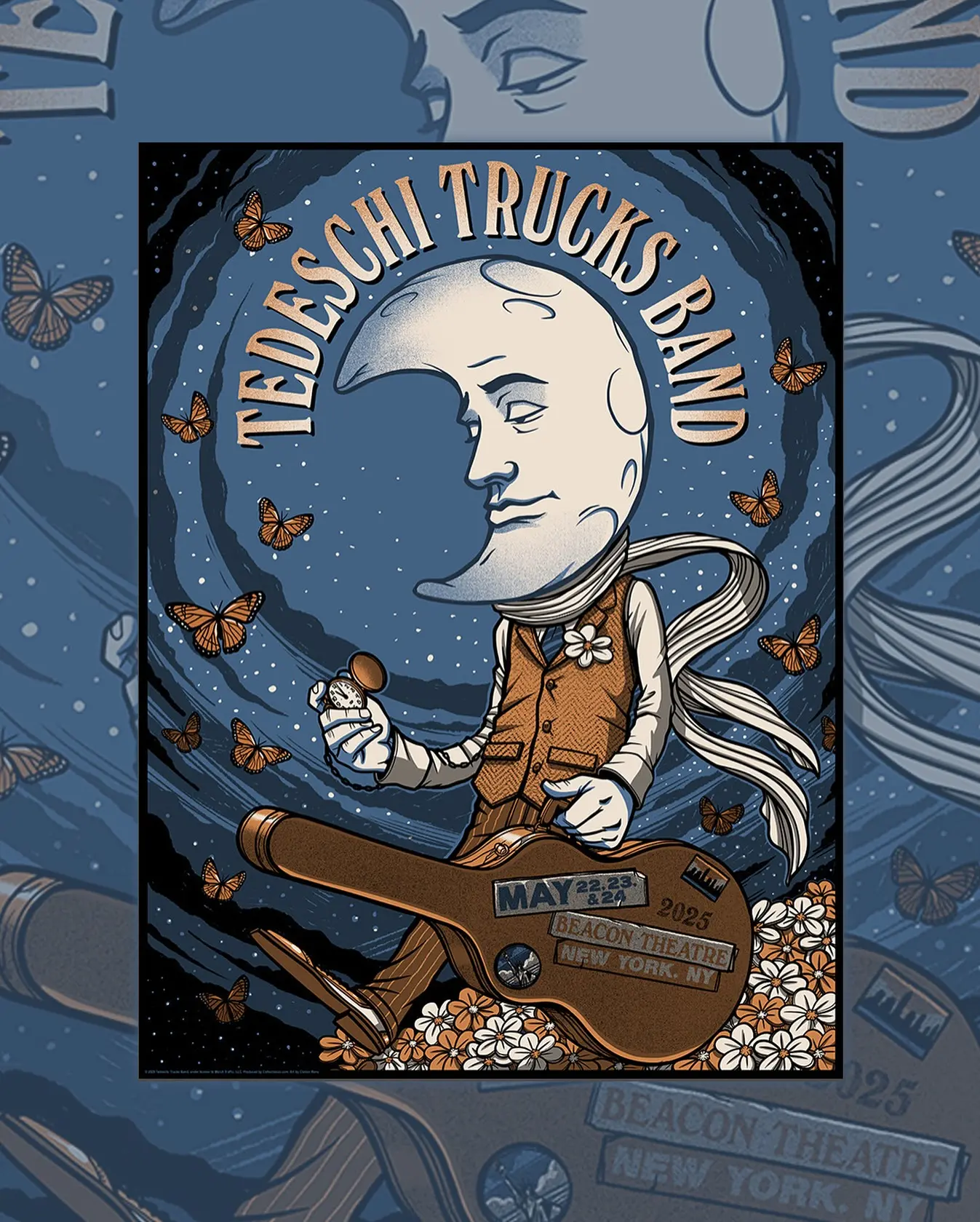 Mr. Reno Designs Beacon Theatre Poster for Tedeschi Trucks Fresh 18×24 print series launches ahead of three sold-out NYC shows, with merch available!