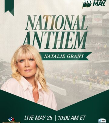 Christian music star takes spotlight Sunday to belt Stars and Stripes before engines roar!