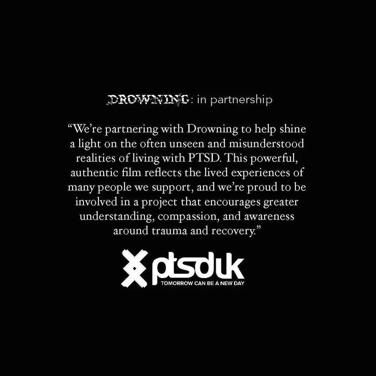 New Film Partnership Sheds Light On PTSD Realities Official collaboration with PTSD UK for drowning.film amplifies unheard struggles broadly