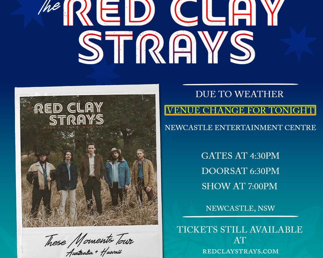 New Venue Announced For Red Clay Strays Concert